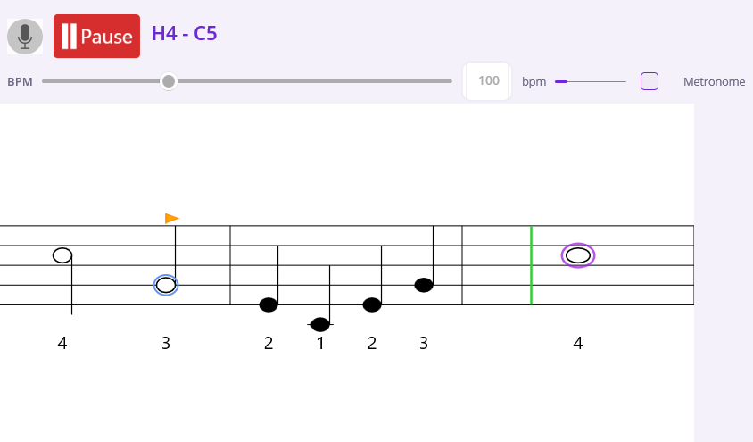 Playing a piece back