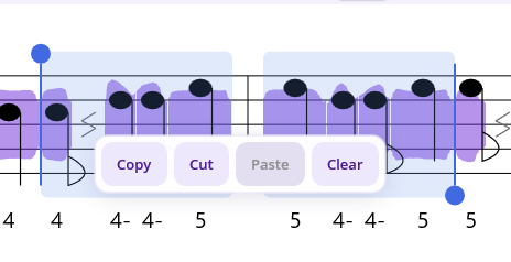 Note selection